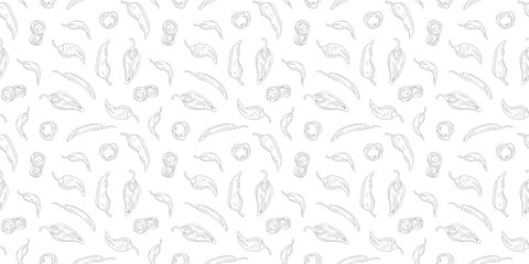 hot chili pattern background. vintage chili background. pepper pattern background. chili doodle pattern background. 