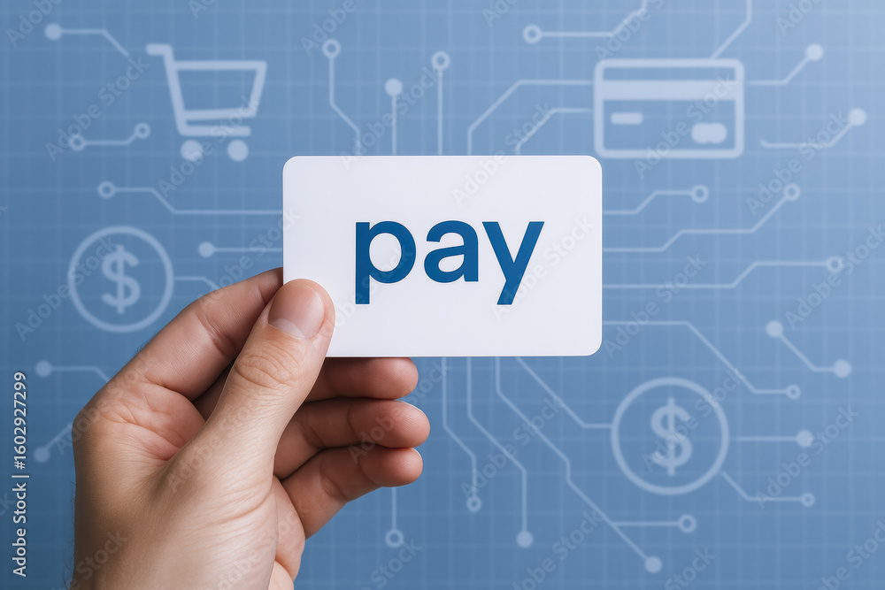 Poster pay fast with secure payment methods supporting transaction finance commerce and data