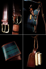 Luxury wallets and belts for men.
