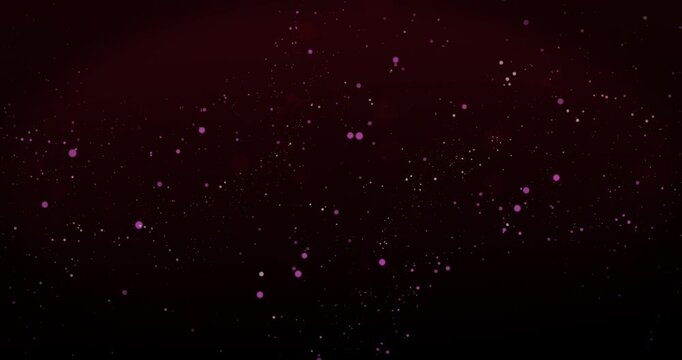 Particles floating in a space