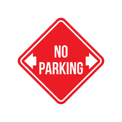 Urban restriction sign showing no parking traffic rule