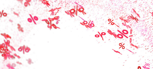 Abstract background with pink percentage symbols. Perfect for sale banners, promotions, discounts.