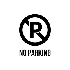 Urban restriction sign showing no parking traffic rule