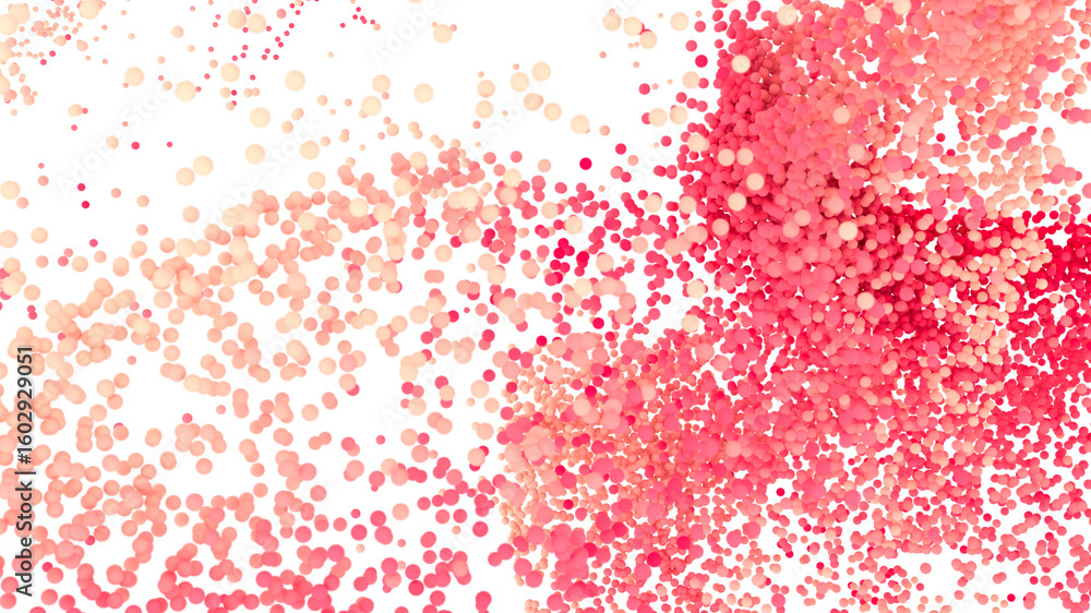 Poster beautiful abstract background with pink and orange bubbles. perfect for presentations or websites.