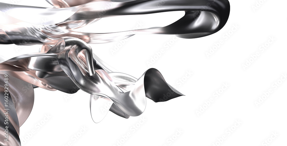 Poster stunning abstract image of flowing metallic textures. perfect for modern design projects.