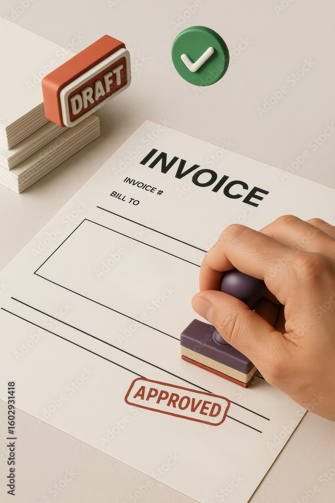 Aufkleber invoice approval and validation enhance payment processes and secure vital business finance document