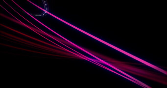 Purple fractals lines moving in the space. Loop