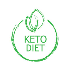 keto diet logo label emblem sticker, certified icon, vegan food diet.