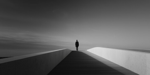 black and white minimalist photo with a black and white background