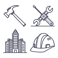 Construction Tools and Building Icons.
