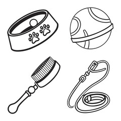 Pet Care Essentials Food Bowl Ball Brush Leash 1.