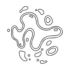 Obraz premium Abstract black and white fluid shapes with organic patterns – stock vector icon in line style