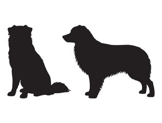 AUSTRALIAN SHEPHERD DOG SILHOUETTE