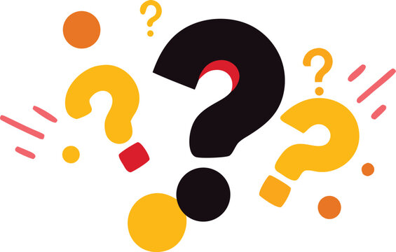 Colorful question marks and circles vector illustration symbol punctuation