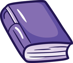 Purple book with white pages and dark blue binding vector