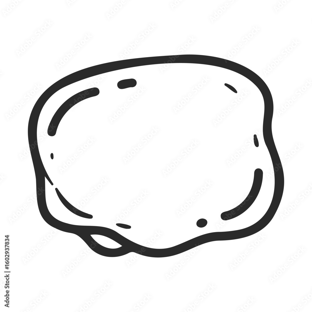 Poster empty speech bubble outline on white background for comic dialogue – stock vector icon in line style