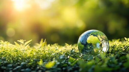 A company meeting discussing environmental responsibility and sustainability goals.