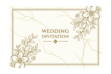 Elegant wedding invitation design with a sophisticated marble texture background for formal events