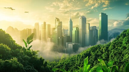 A large corporation announcing a commitment to sustainability and carbon neutrality.