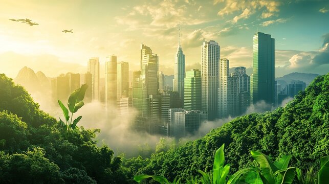 A large corporation announcing a commitment to sustainability and carbon neutrality.