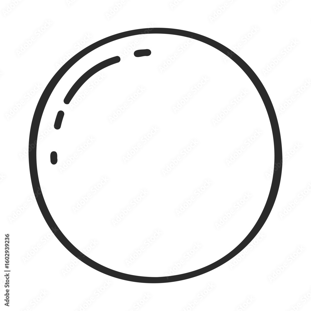 Poster simple black and white circle illustration with minimal style – stock vector icon in line style