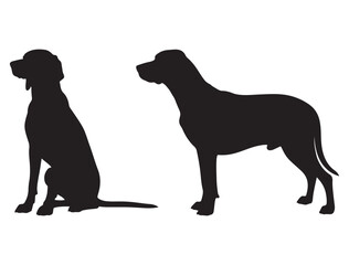 BLUETICK COONHOUND DOG SILHOUETTE