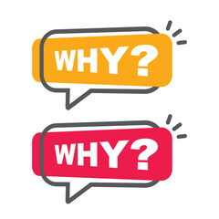 Why question word in speech bubble. 