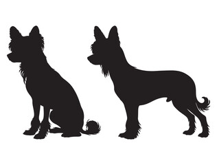CHINESE CRESTED DOG SILHOUETTE