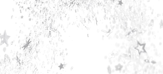 Abstract background with white stars and confetti. Perfect for festive designs.