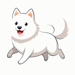 Obraz premium cute dog on white 