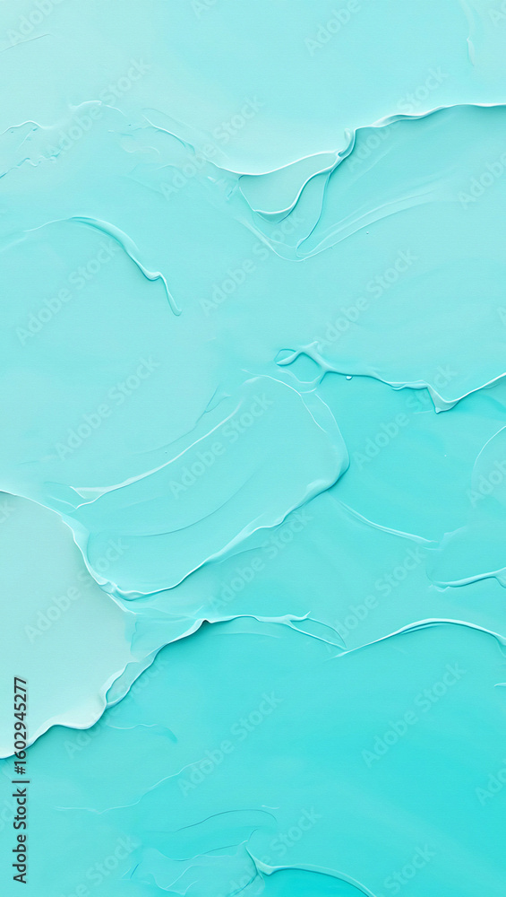 Poster a close up of light blue paint swirls and ridges creating an abstract textured background design
