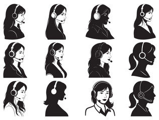 CUSTOMER CARE WOMAN SILHOUETTE