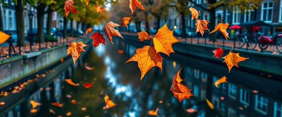 Autumn Leaves Drift Tranquil Utrecht