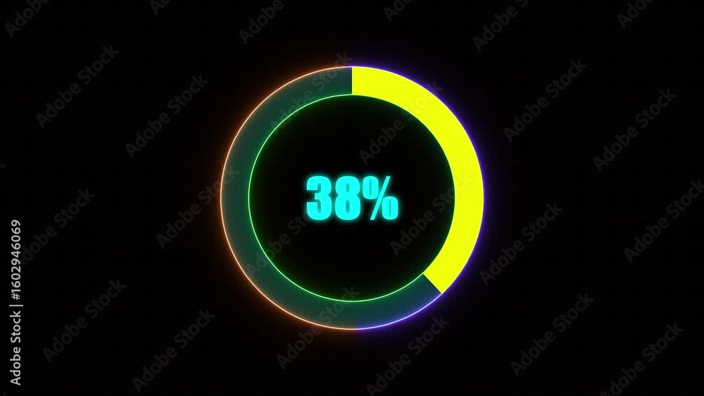 Poster 38% bar chart animation percentage diagrams modern animation design percentage circle 4k animation. 