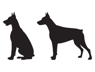DOBERMAN DOG SILHOUETTE