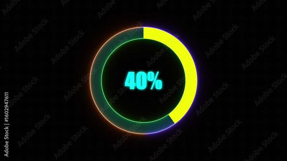 Poster 40% bar chart animation percentage diagrams modern animation design percentage circle 4k animation. 