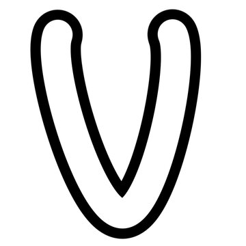 lowercase letter v
