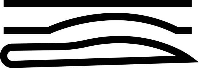 Aerodynamics line single icons, flight and air motion symbol collection, aviation and airflow isolated graphic group in minimal outline style, airplane, jet, thrust, lift, drag, streamline vector