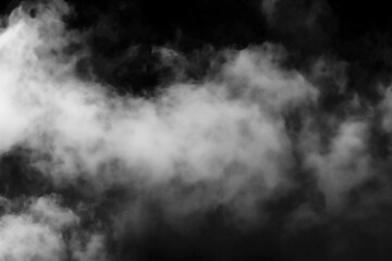 Smoke Cloud Texture Illustration – Dense Billowy White Formation Against Dark Background with Varying Gradients, Subtle Light Pockets, and Abstract Flow Evoking Mystery and Atmospheric Depth
