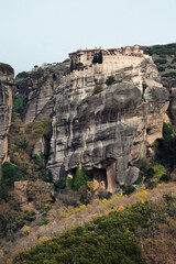 Meteora, rock formation in the regional unit of Trikala, in Thessaly, in northwestern Greece, hosting one of the most impressive complexes of Eastern Orthodox monasteries. UNESCO World Heritage. 
