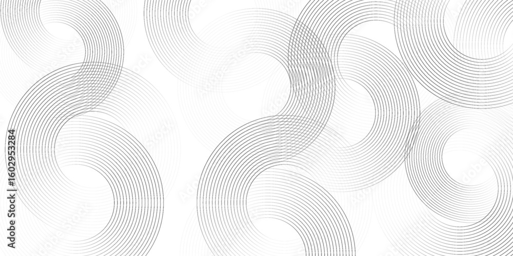 Poster white abstract background with geometric shapes. modern circle lines pattern. minimal geometric desi