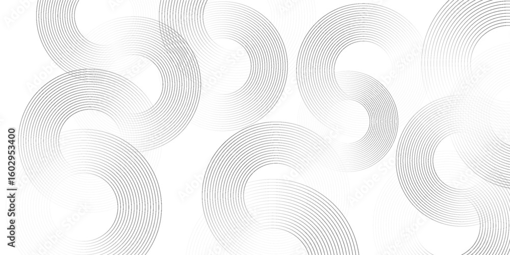 Poster white abstract background with geometric shapes. modern circle lines pattern. minimal geometric desi