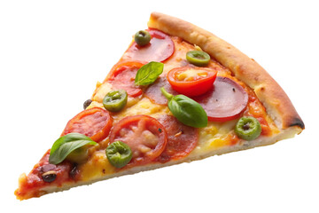 slice of pizza image isolated on a transparent