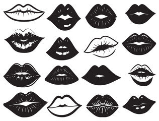 KISSING LIPS SILHOUETTE