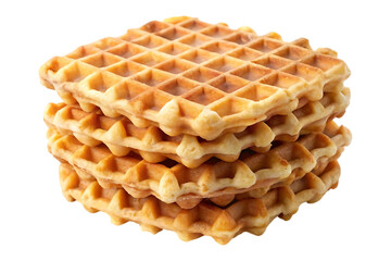 stack of waffles image isolated on a transparent
