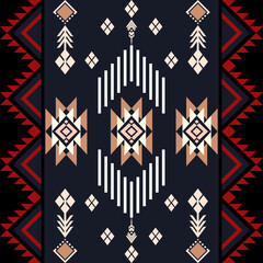 Geometric seamless pattern shades of brown. Native American tribal fabric. Suitable for textile, rugs, cards, tiles,motifs, picture books. boho indian ornament design vector for woven textile printing