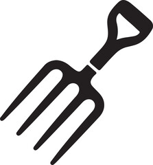 Pitchfork tool silhouette vector illustration design