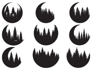 MOON FOREST SILHOUETTE