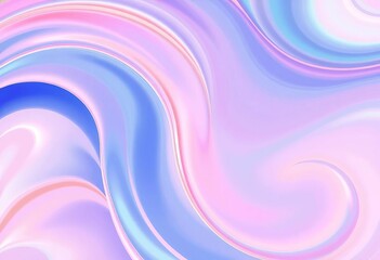 Naklejka premium Abstract swirls of soft blue and pink, light amber and white curves on wallpaper, modern, feminine