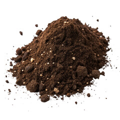 Dark Soil Pile, Isolated on Transparent Background, Gardening, Agriculture, Compost, soil, planting, fertilizer